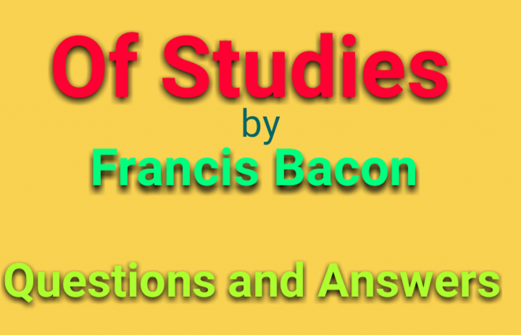 short questions of bacon essays