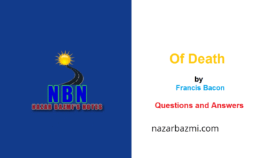 Of death by francis bacon questions and answers