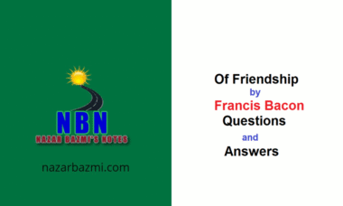 of friendship by francis bacon questions and answers