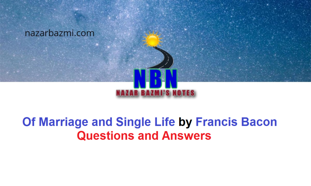 of marriage and single life questions and answers