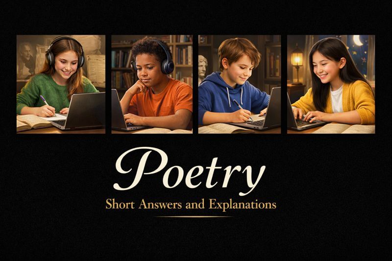 Poetry short answers and explanations
